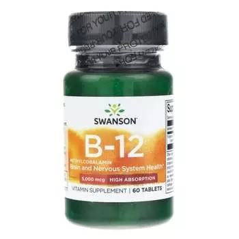 Swanson, Метилкобаламин B-12, 5 мг, 60 таблеток