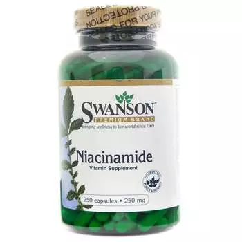 Swanson, Ниацинамид, 250 мг, 250 капсул