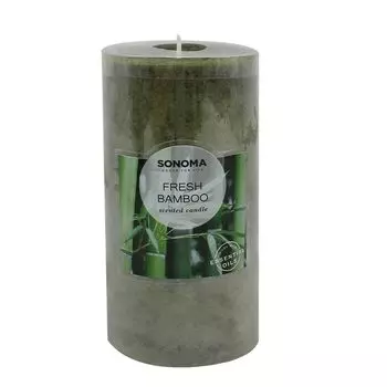Свеча Sonoma Goods For Life Fresh Bamboo, столбчатая свеча размером 6 x 3 дюйма