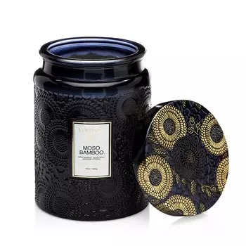 Свеча Voluspa Moso Bamboo в большой банке, 18 унций, черный