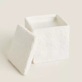 Свеча Zara Home Textured Ceramic, белый