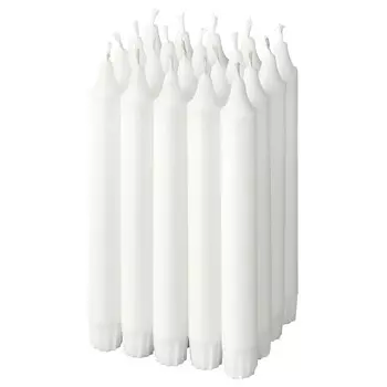 Свечи люстровые, без запаха, белые, 19 см, JUBLA IKEA