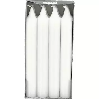 Свечи настольные белые RUBIN LICHT, 8 шт.