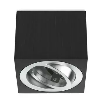 Sweet LED накладной прожектор плоский квадратный черный хромированный алюминий накладной спот