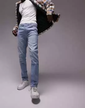Светло-голубые эластичные джинсы скинни Topman
