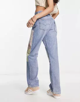 Светло-голубые джинсы прямого кроя в стиле 90-х Levi's 501