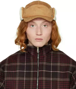 Светло-коричневая вельветовая кепка Paul Smith