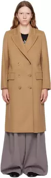 Светло-коричневое пальто Elmi Max Mara