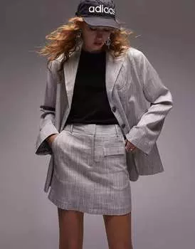 Светло-серая мини-юбка Topshop Coord