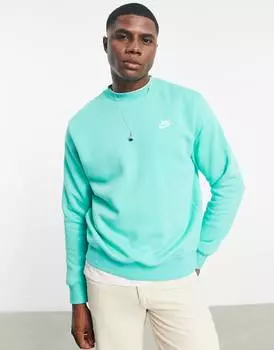 Светло-желтая толстовка с круглым вырезом Nike Club