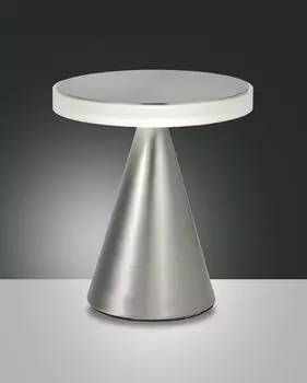 Светодиодная настольная лампа Fabas Luce Neutra из сатинированного никеля 12 Вт 1080 лм с регулируемой яркостью, серебро