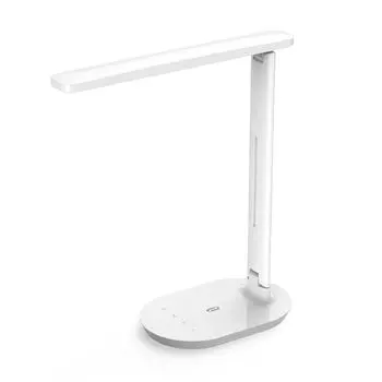 Светодиодная настольная лампа TaoTronics TT-DL064 — 5 уровней яркости — 3 цветовые температуры — зарядное устройство USB, серебро