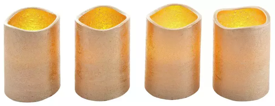 Светодиодная свеча Leonique "Рождественское украшение" /7,5х10 см, цвет goldfarben