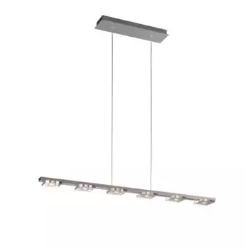 Светодиодный подвесной светильник Philips Plato 6x 2 Вт теплый белый матовый алюминий 150см EEK A, серебро