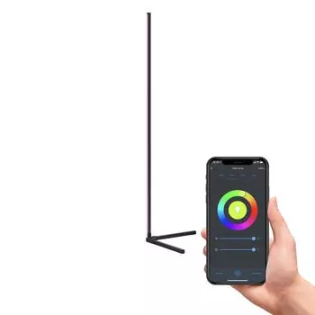 Светодиодный торшер Calex, украшение углового светильника Wi-Fi, с приложением и совместимым Alexa, угловой торшер RGB и теплый белый цвет, черный