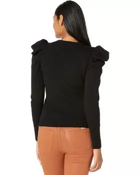 Свитер 7 For All Mankind Long Sleeve Puff Crew Neck, черный
