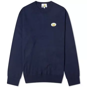 Свитер A.P.C. X Pokmon Patch Crew, темно-синий