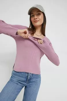 Свитер Abercrombie & Fitch, фиолетовый