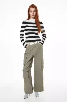 Свитер эластичной вязки H&M, черный