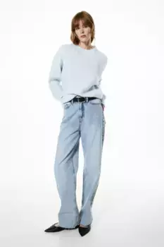 Свитер эластичной вязки H&M, синий