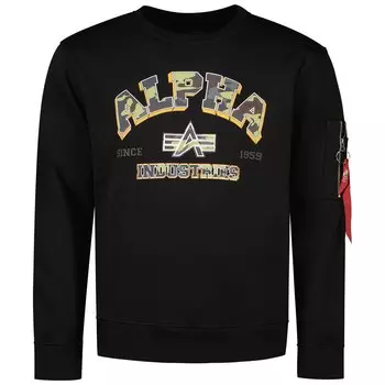 Свитер Alpha Industries College Camo, черный