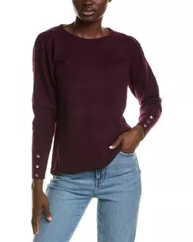Свитер Anne Klein Diamond Stitch, фиолетовый