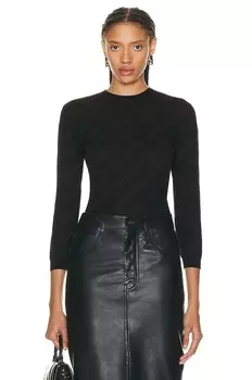Свитер Balenciaga Long Sleeve All Over Print, цвет Black & Black
