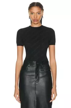 Свитер Balenciaga Short Sleeve Crop, цвет Black & Black