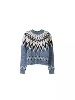 Свитер Bershka, цвет Blue/Night blue