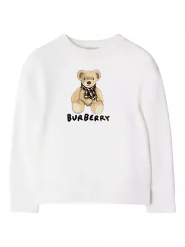 Свитер Burberry Kids Thomas Bear, белый