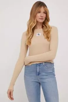 Свитер Calvin Klein Jeans, бежевый