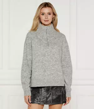 Свитер Calvin Klein Jeans с полумолнией, серый