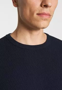 Свитер Cfkarlo Structured Crew Neck Casual Friday, темно-синий