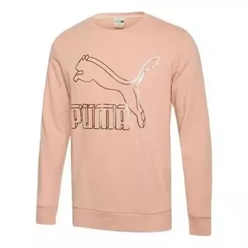 Свитер classics logo sweater 'pink black' Puma, розовый