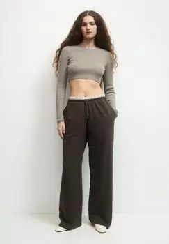 Свитер Cropped PULL&BEAR, цвет stone