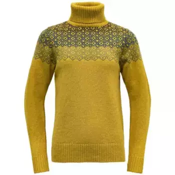 Свитер DEVOLD OF NORWAY Syvde Wool High Neck, желтый