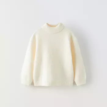 Свитер для девочки Zara Basic Knit, экрю