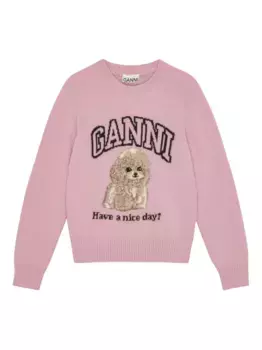 Свитер Dog GANNI, розовый