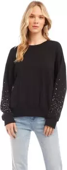 Свитер Embellished Sweatshirt Karen Kane, черный