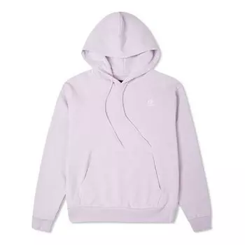 Свитер embroidered solid color hoodie purple Converse, фиолетовый