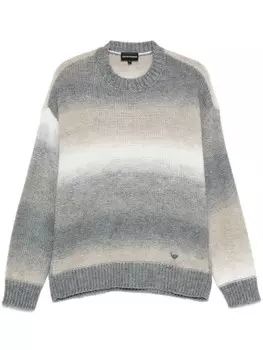Свитер Emporio Armani с эффектом омбре, серый
