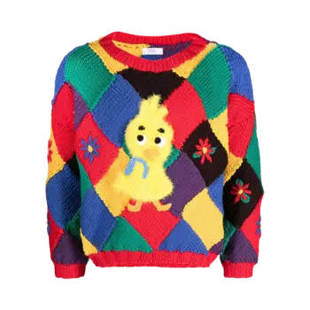 Свитер ERL Patchwork 'Red', красный