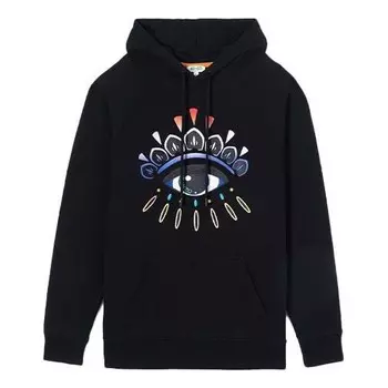 Свитер eye pattern hoodie black Kenzo, черный