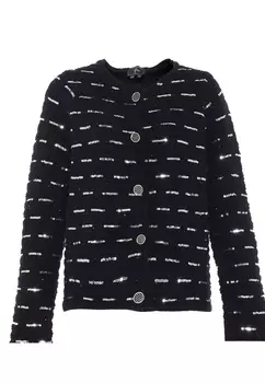 Свитер faina Strickjacke Mit Pailletten, черный
