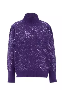 Свитер faina Sweater, темно-фиолетовый