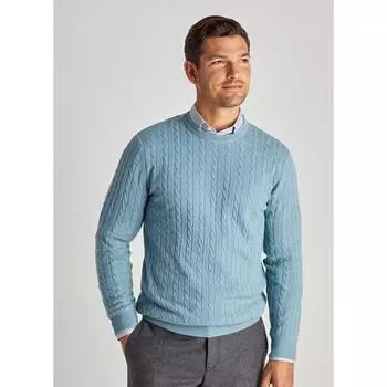Свитер Faonnable Cash Cable Crew Neck, синий