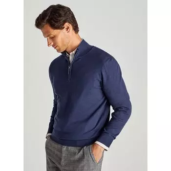 Свитер Faonnable Cosilk Half Zip, синий