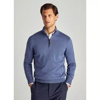 Свитер Faonnable Cosilk Half Zip, синий