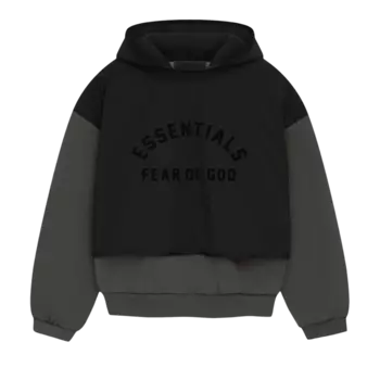 Свитер Fear Of God Essentials Fear of God Essentials Nylon Fleece Hooded 'Ink/Jet Black', черный