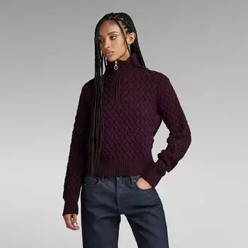 Свитер G-Star Chunky Skipper, фиолетовый